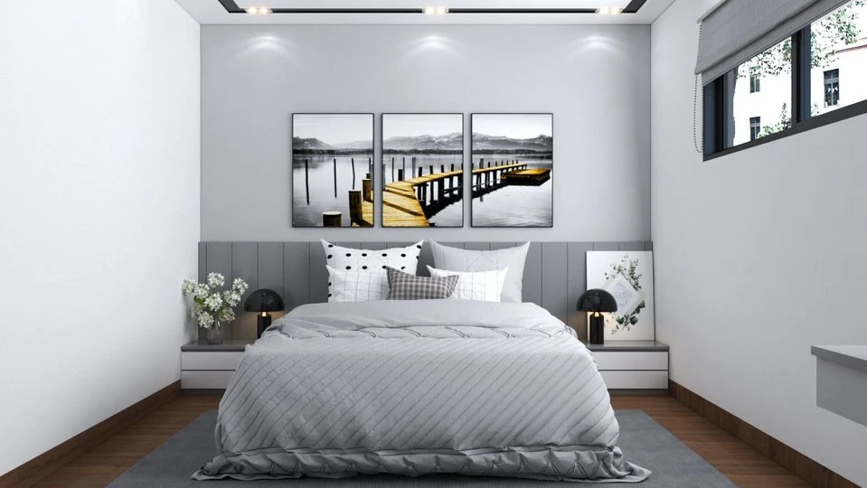 Vray Bedroom Sketchup Model Download Free Modern ID 101000426 (Huy Pham)