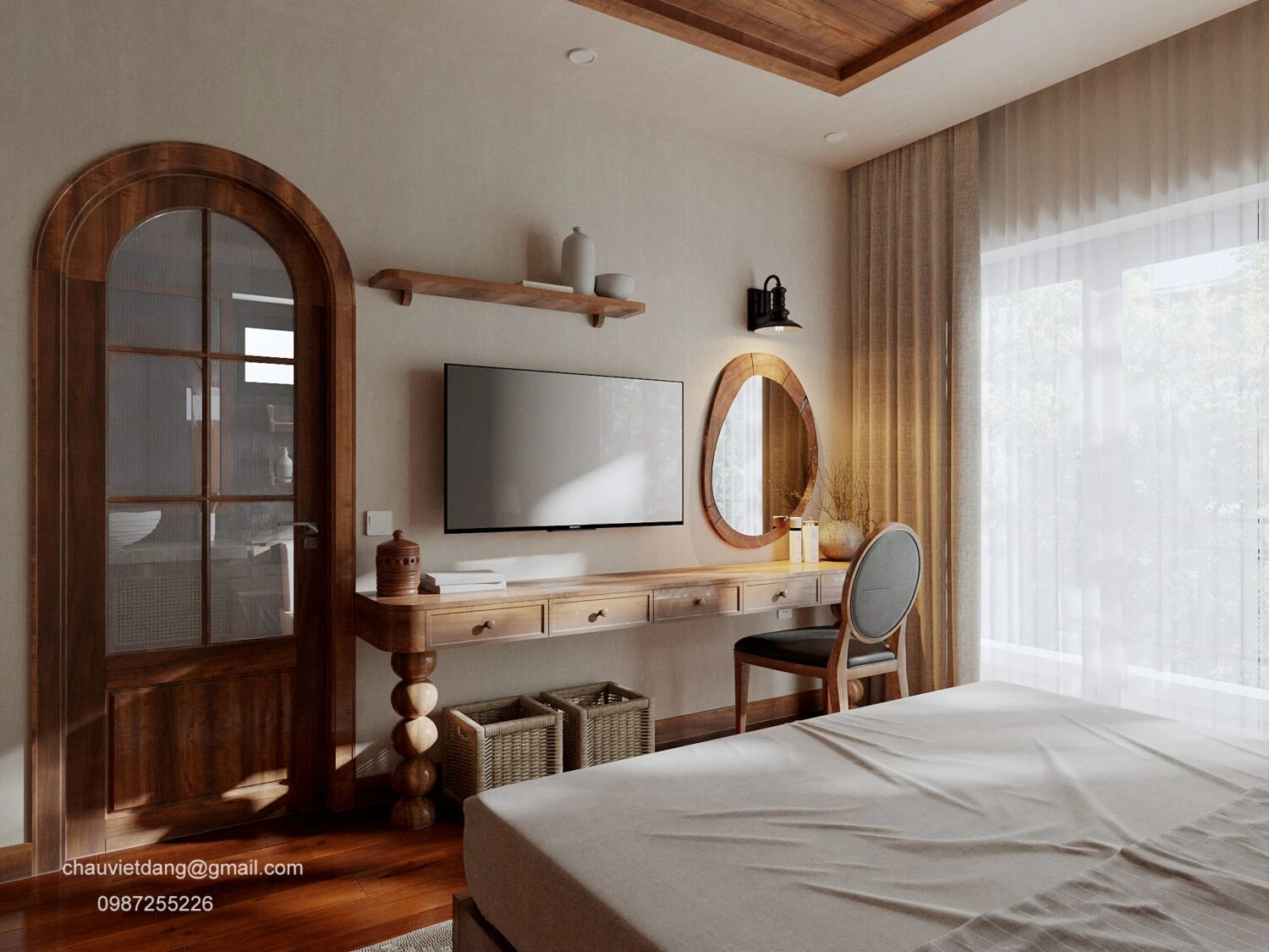 Vray Bedroom Sketchup Model Download Free Modern ID 101000686 (Dang Viet Chau)