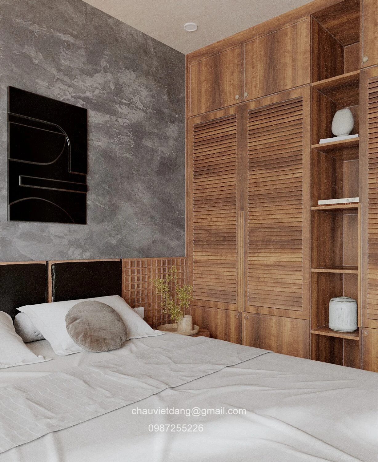 Vray Bedroom Sketchup Model Download Free Modern ID 101000686 (Dang Viet Chau)
