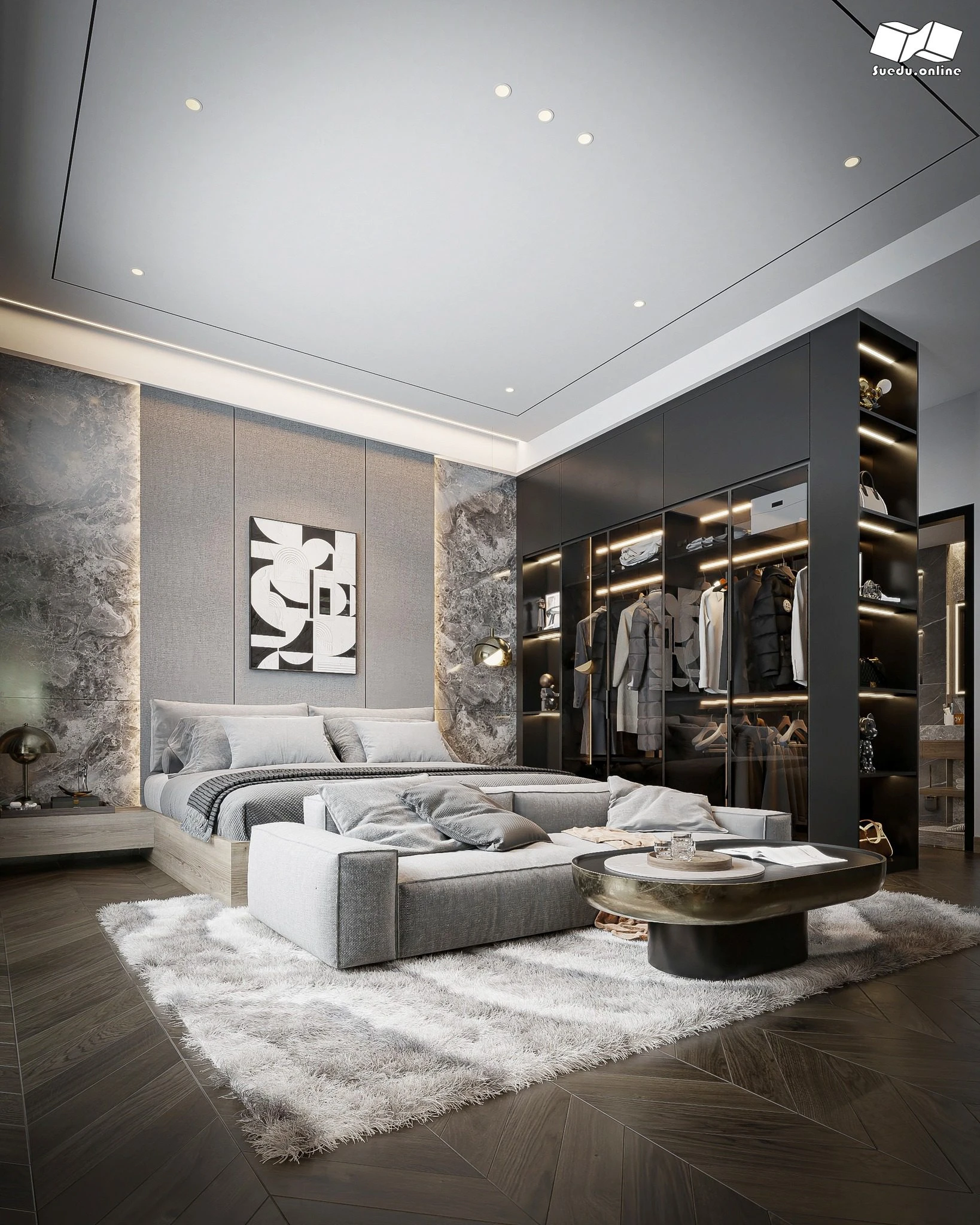 SketchUp Free Vray Bedroom Sketchup Model Download Free Modern ID 101000756 (Phan Thuc)