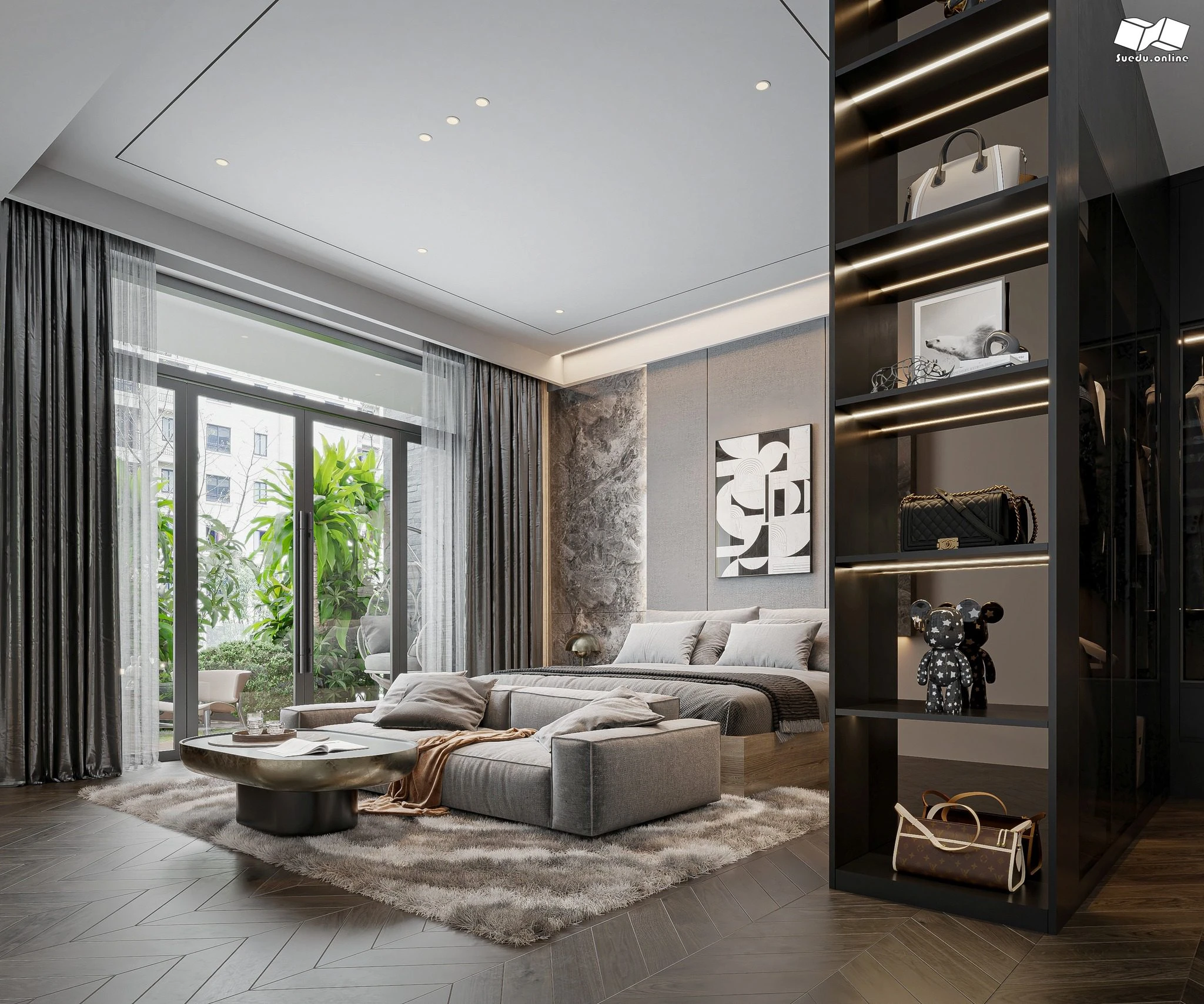 SketchUp Free Vray Bedroom Sketchup Model Download Free Modern ID 101000756 (Phan Thuc)