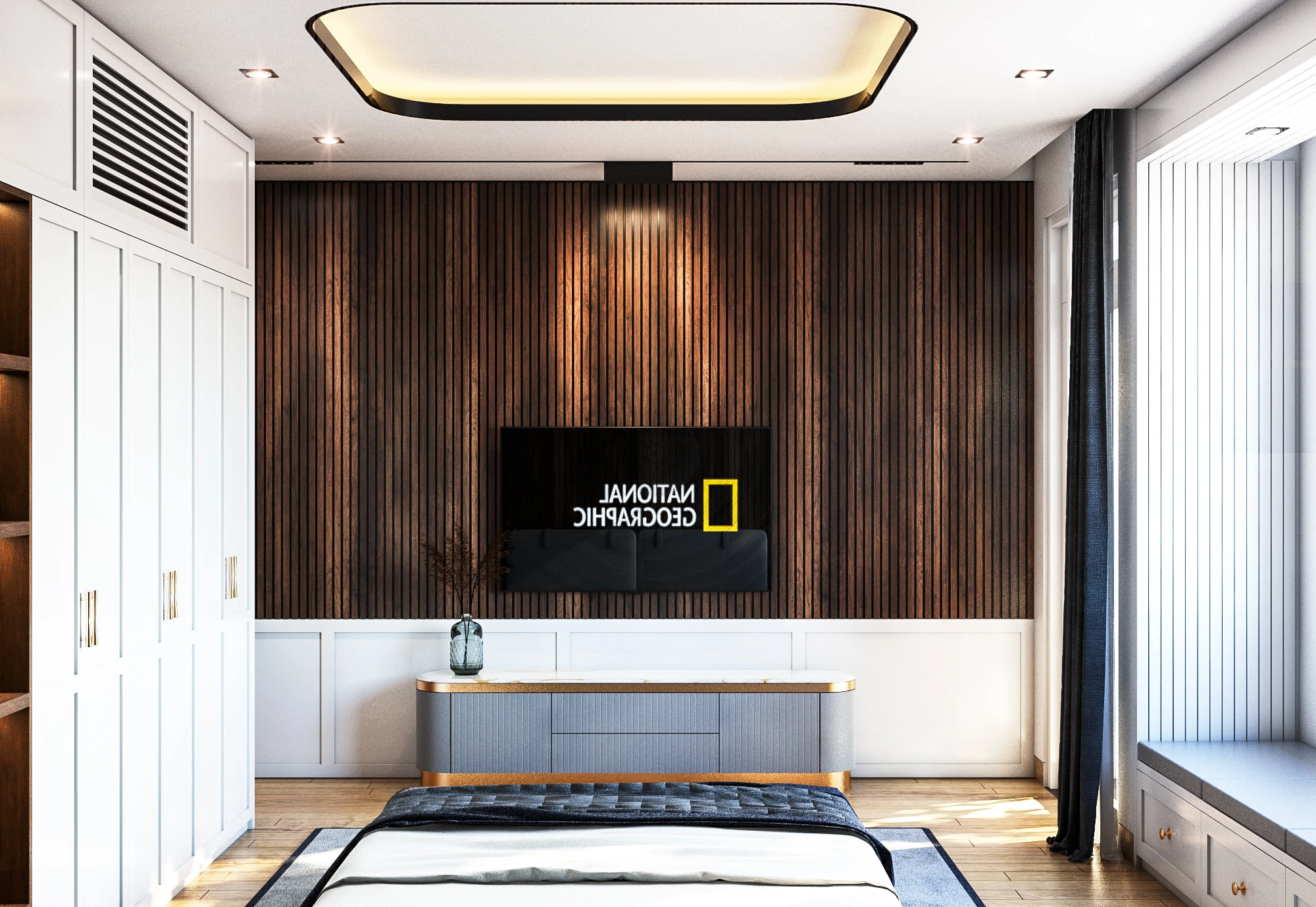 Vray Bedroom Sketchup Model Free Download Modern ID 101000361 (Thanh Vuu)