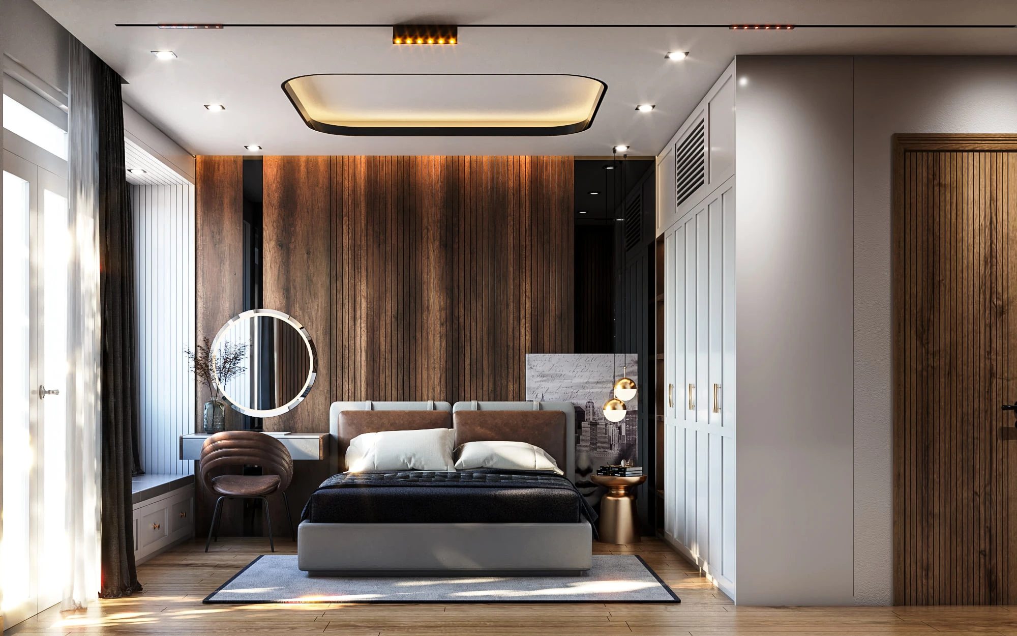 Vray Bedroom Sketchup Model Free Download Modern ID 101000361 (Thanh Vuu)