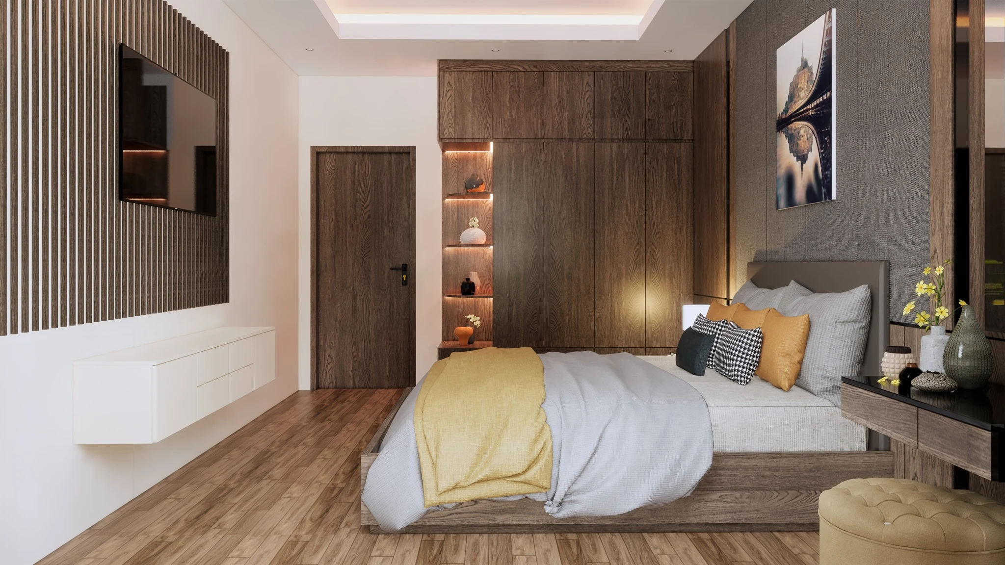 SketchUp Free Vray Bedroom Sketchup Model Free Download Modern ID 101000450 (Duong Duong)