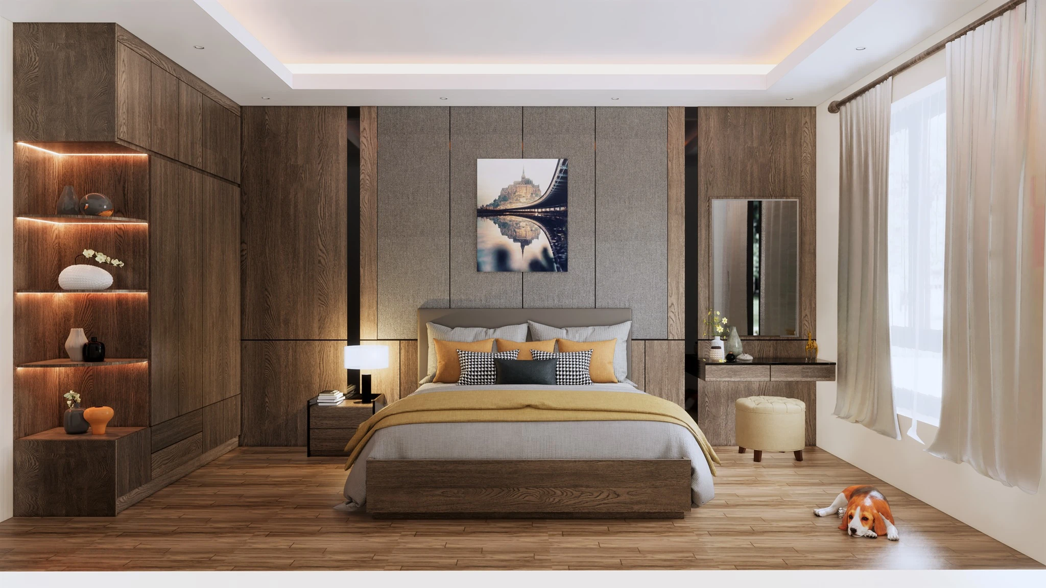 SketchUp Free Vray Bedroom Sketchup Model Free Download Modern ID 101000450 (Duong Duong)
