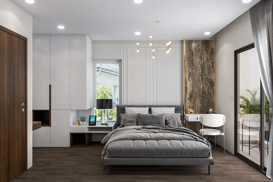 SketchUp Free Vray Bedroom Sketchup Scene Download Free Modern ID 101000244 (Quoc Vi Phan Phan)