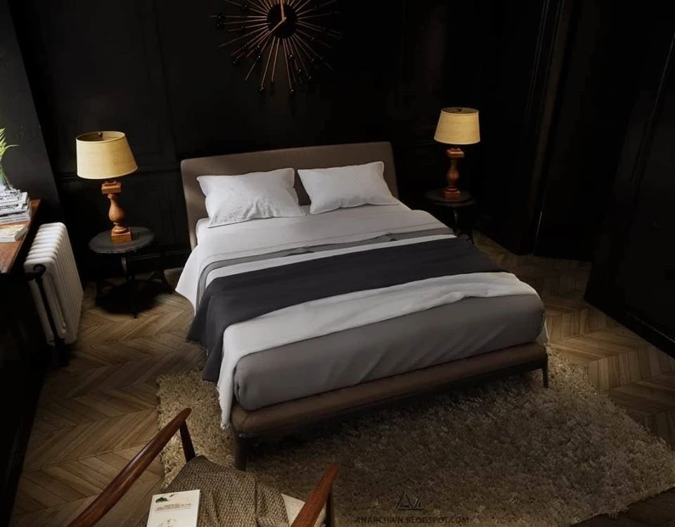 SketchUp Free Vray Bedroom Sketchup Scene Download Free Neo Classic ID 101000344 (Anarchivn)