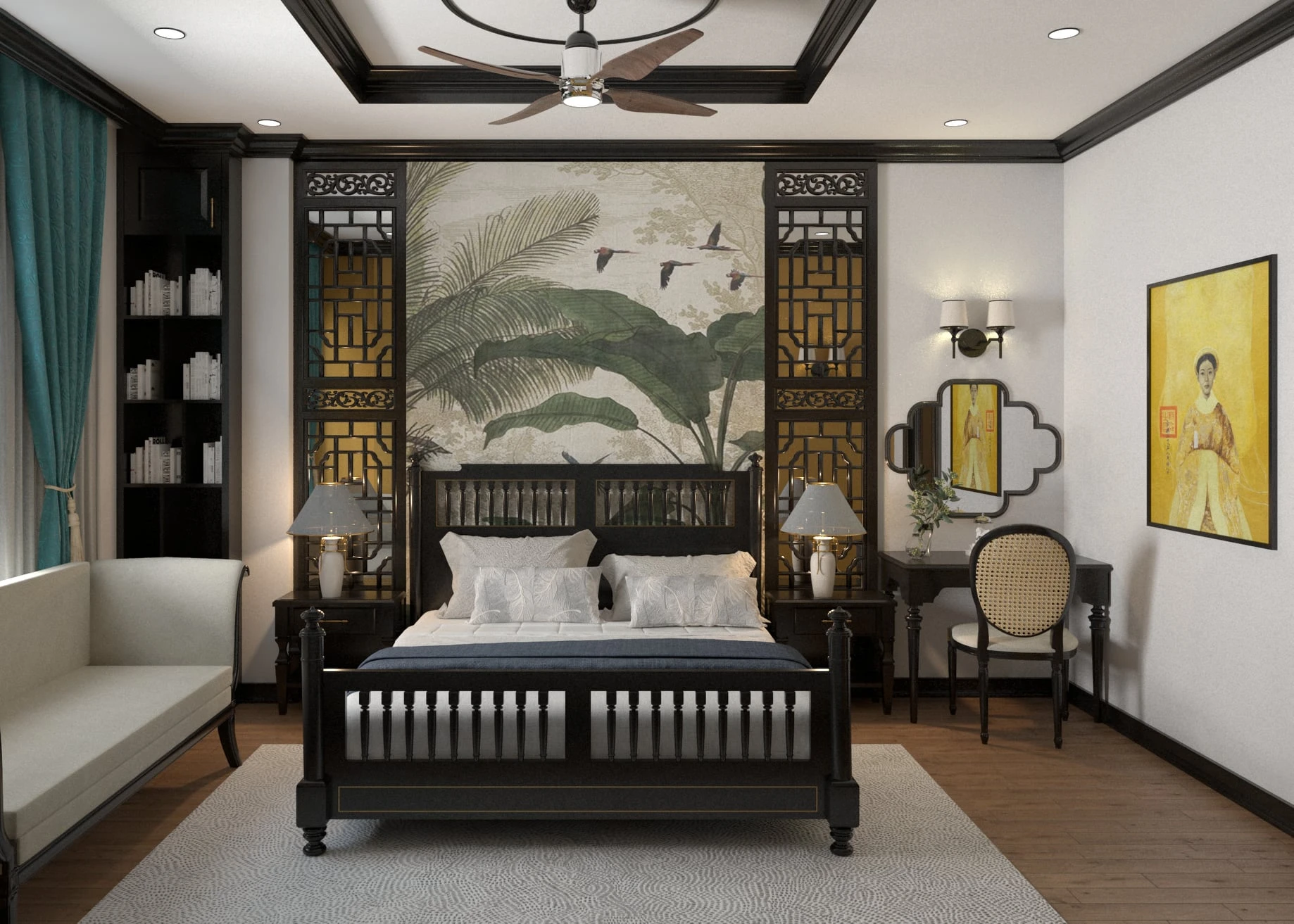 Vray Bedroom Sketchup Scene Free Download Indochine ID 101000419 (Thich Phat Hoang)