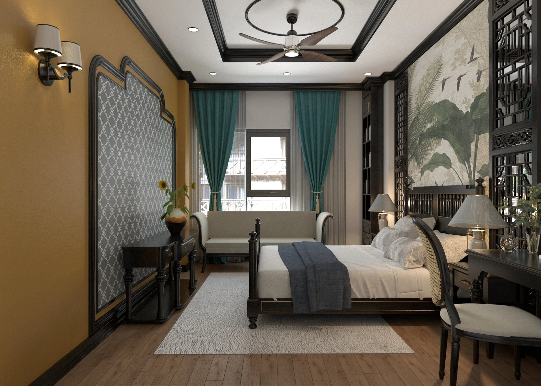 Vray Bedroom Sketchup Scene Free Download Indochine ID 101000419 (Thich Phat Hoang)