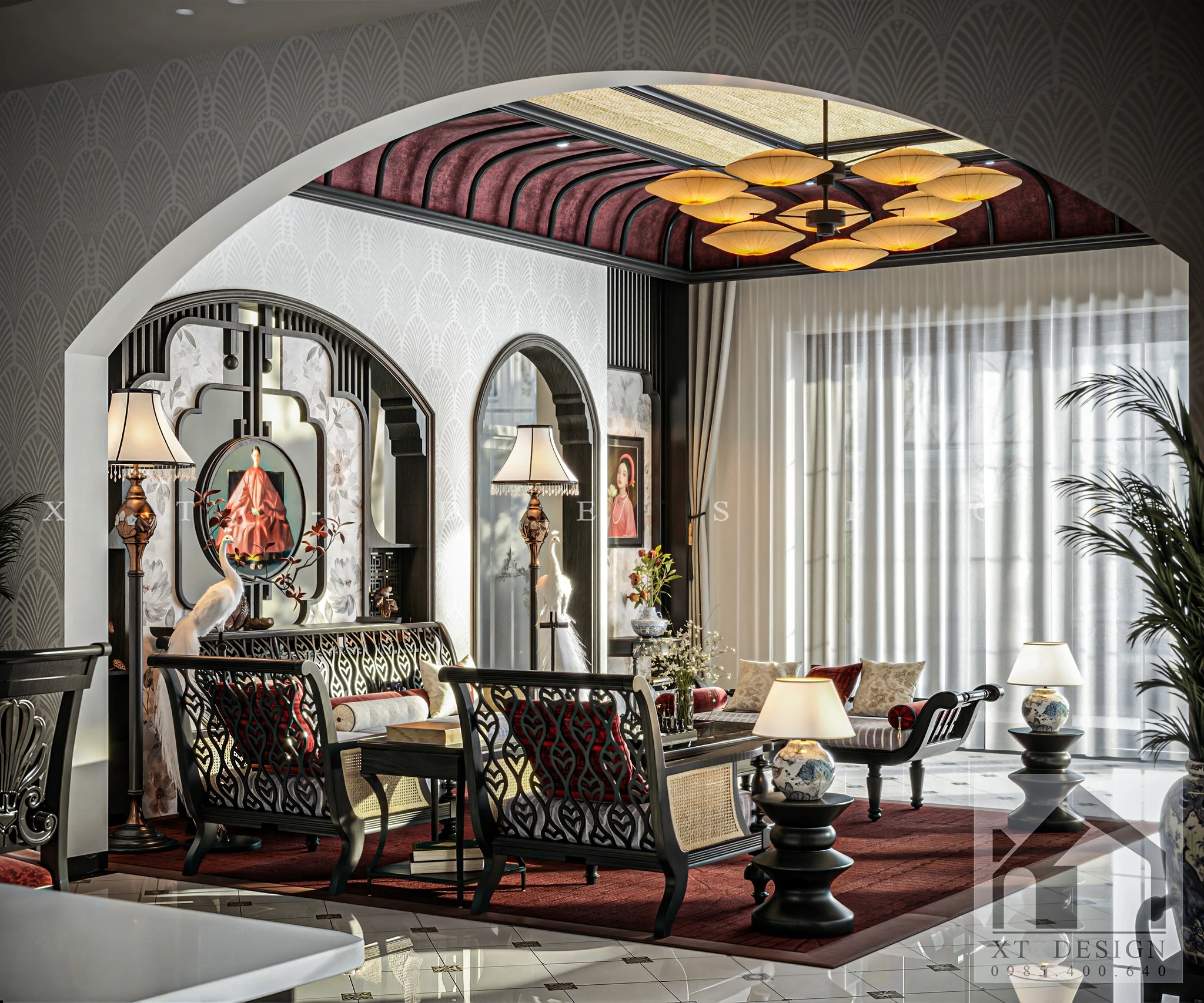 Vray Exterior Sketchup Free Model Indochine ID 213000719 (Nguyen Xuan Truong)