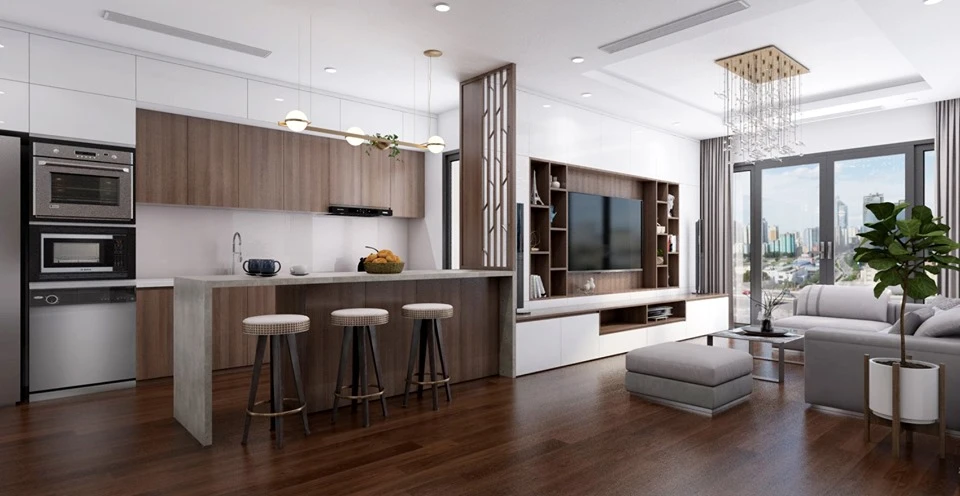 SketchUp Free Vray Living Room And Dining Room Free Sketchup Models Download Modern ID 218000006 (Anh Cao)