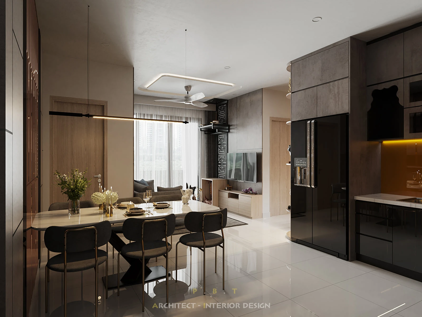 Vray Living Room And Dining Room Free Sketchup Models Modern Download ID 218000060 (Pham Bao Toan)