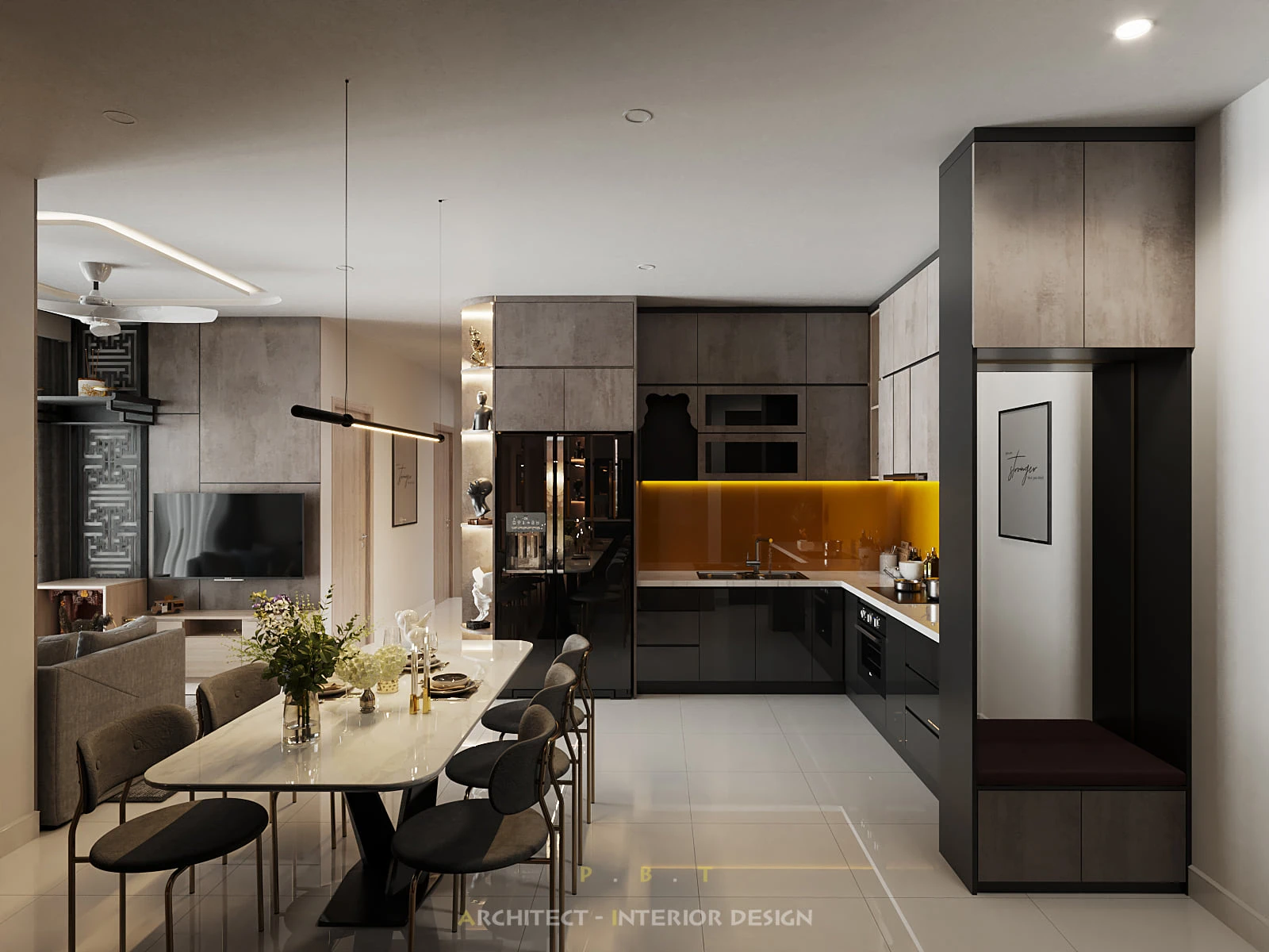 Vray Living Room And Dining Room Free Sketchup Models Modern Download ID 218000060 (Pham Bao Toan)