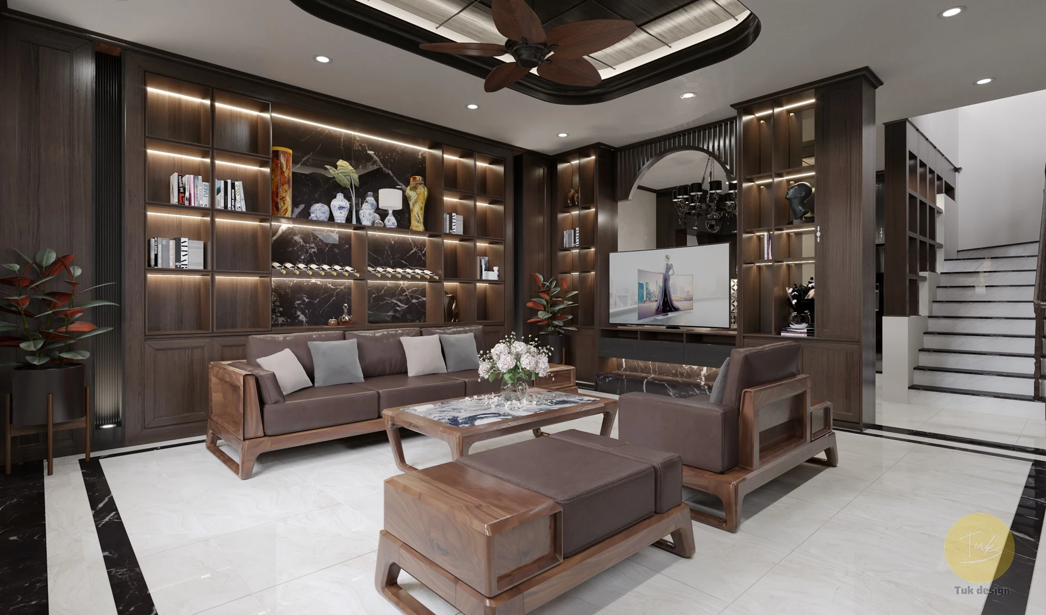 Vray Living Room And Dining Room Free Sketchup Models Modern Download ID 218000090 (Nguyen Danh Tu)