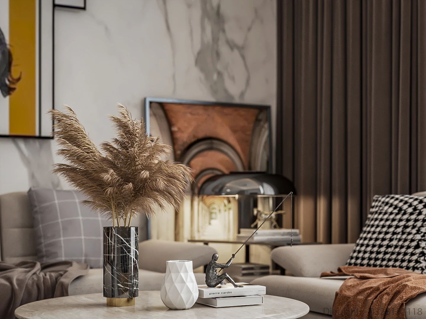 Vray Living Room And Dining Room Sketchup 3D Models Free Download Modern ID 218000078 (Dieu Linh)