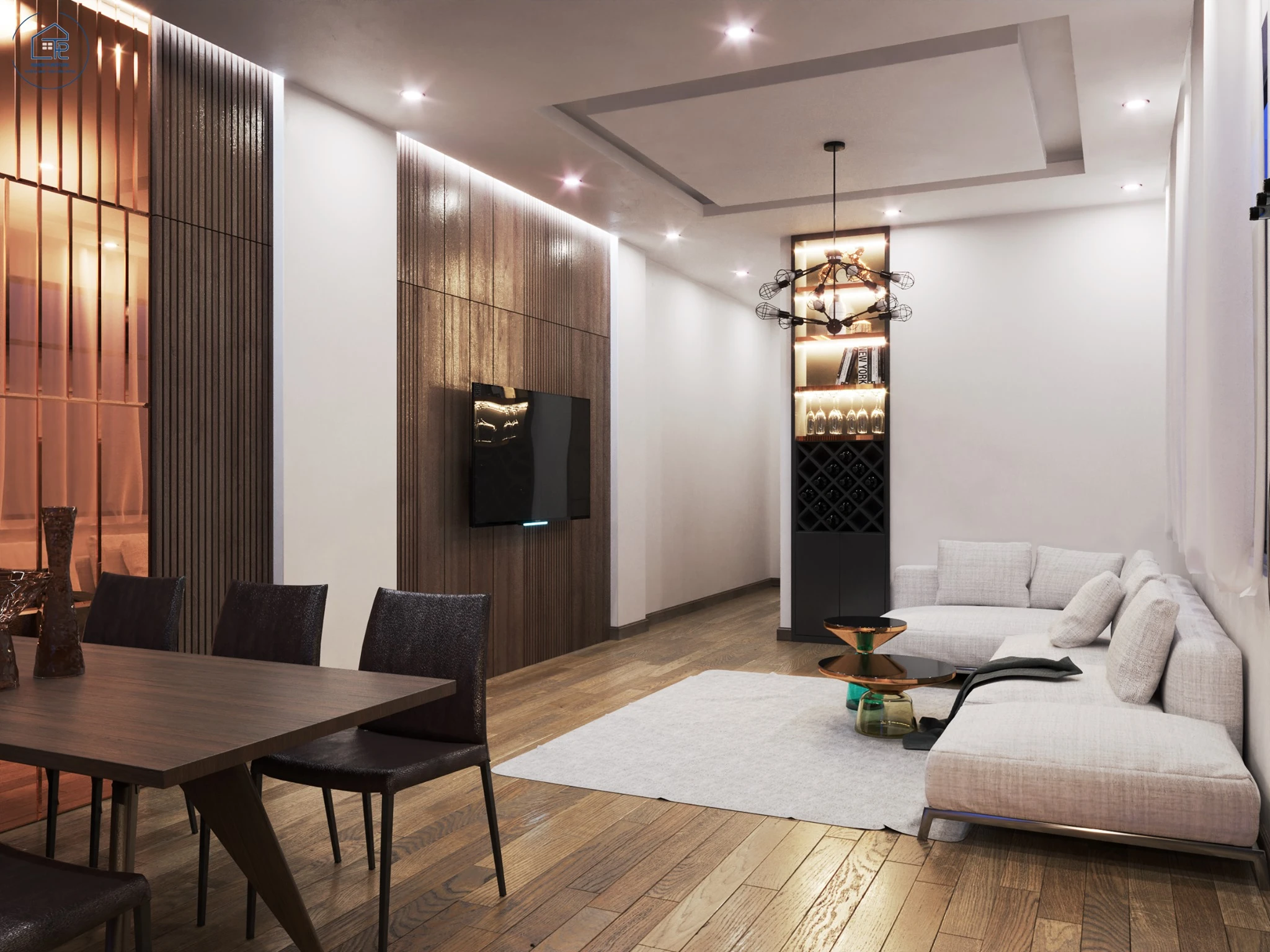 Vray Living Room And Dining Room Sketchup Free Model Modern Download ID 218000042 (Tam Le)