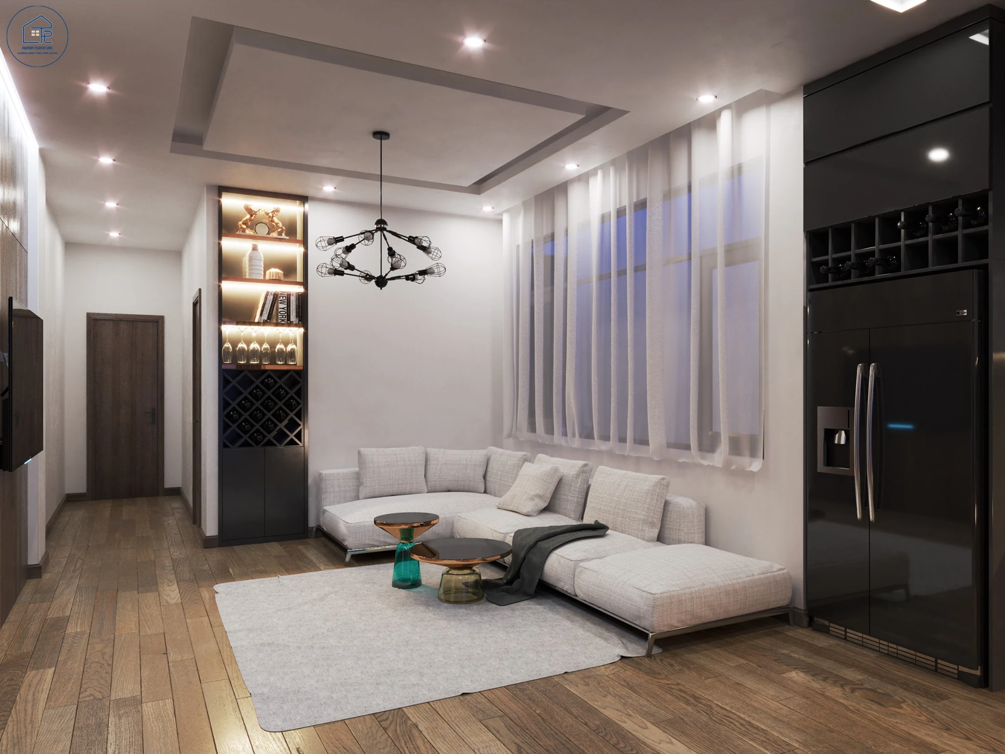 Vray Living Room And Dining Room Sketchup Free Model Modern Download ID 218000042 (Tam Le)