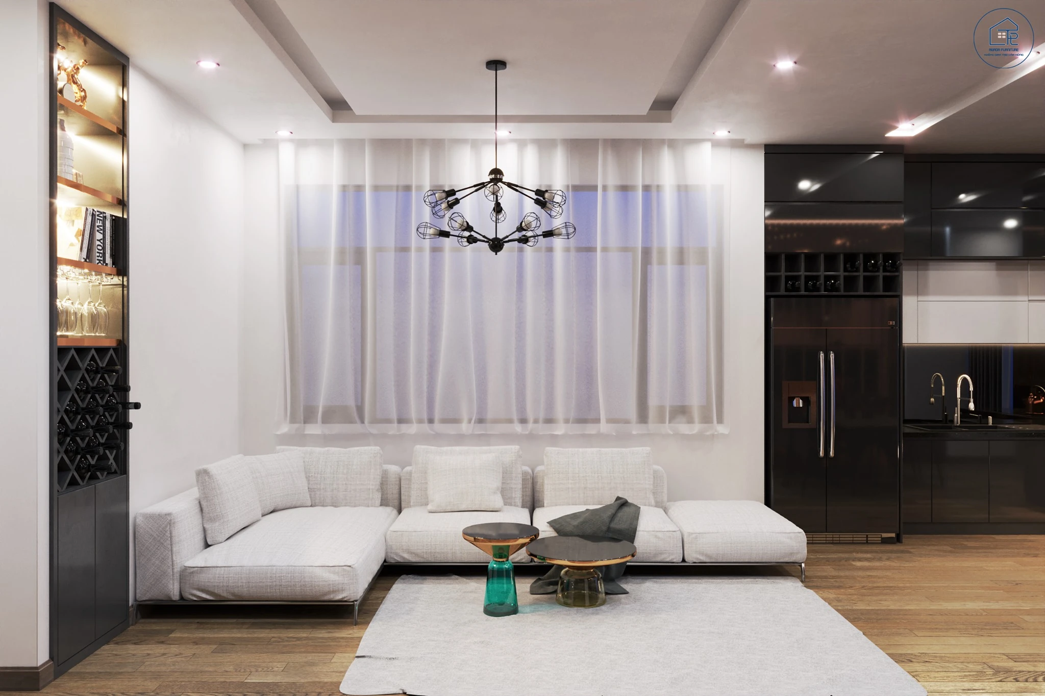 Vray Living Room And Dining Room Sketchup Free Model Modern Download ID 218000042 (Tam Le)