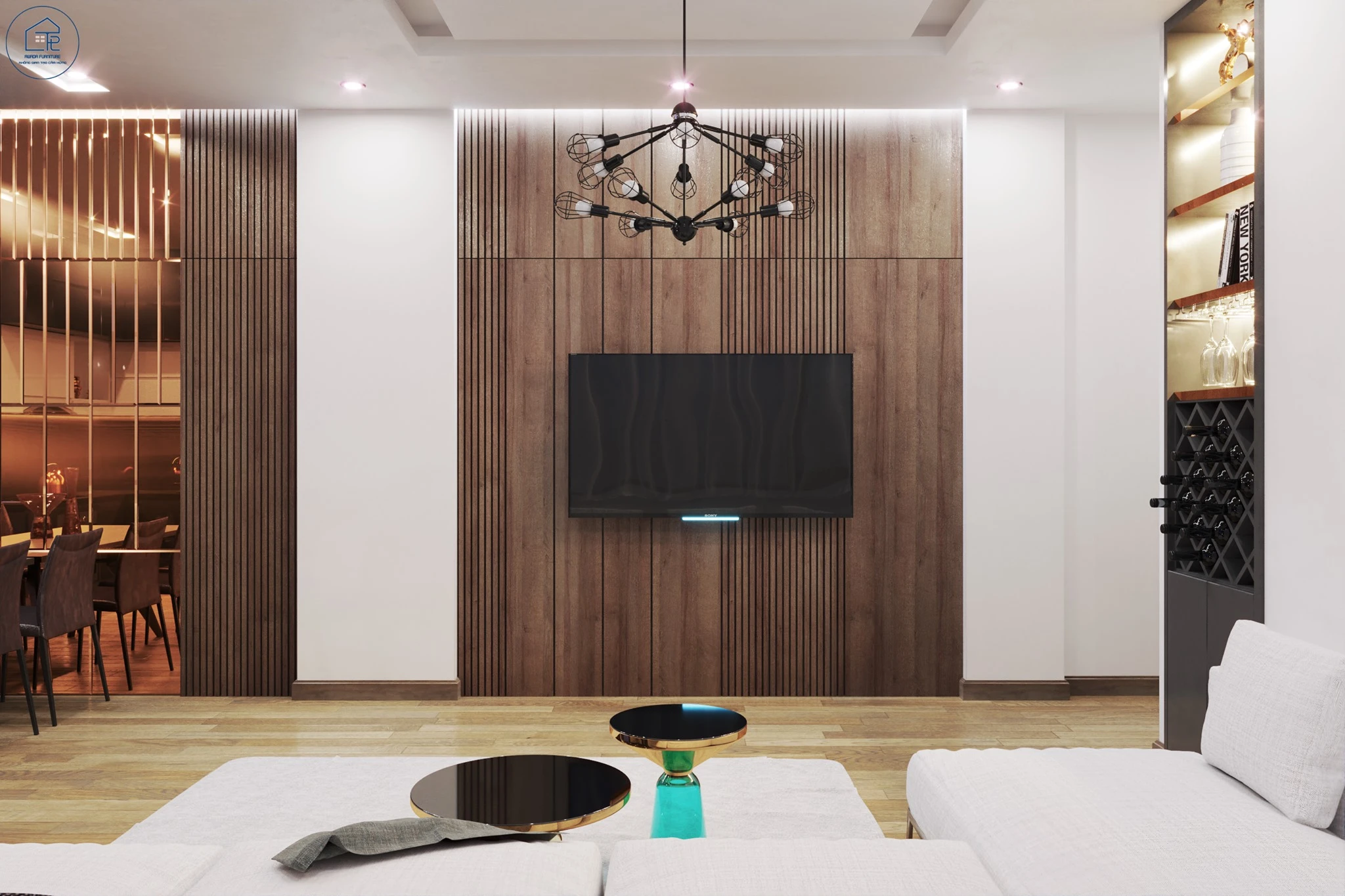 Vray Living Room And Dining Room Sketchup Free Model Modern Download ID 218000042 (Tam Le)