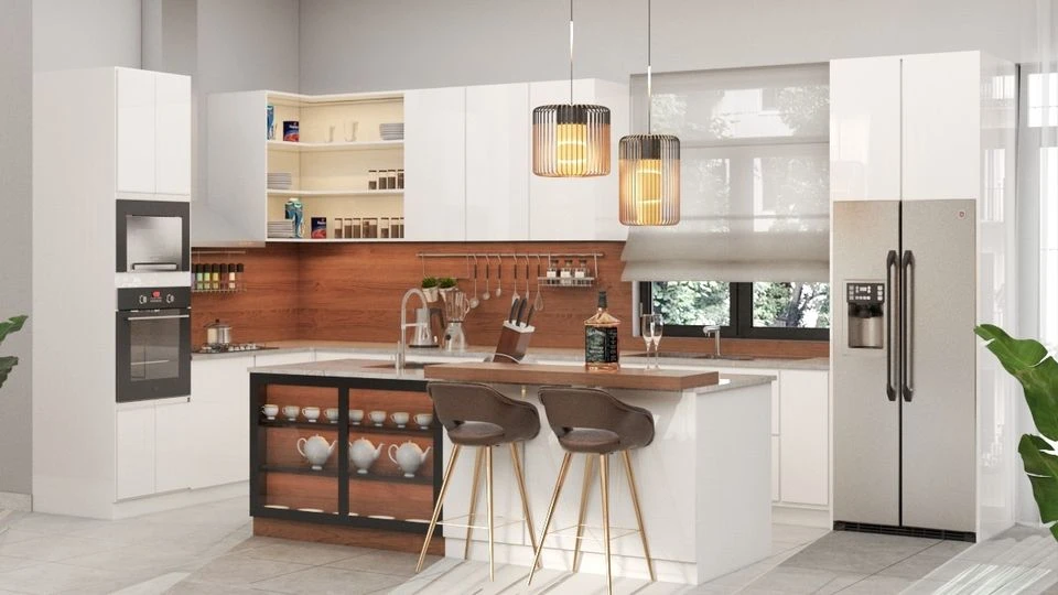 Vray Living Room And Dining Room Sketchup Scene Download Modern Free ID 218000054 (Hung Pham)