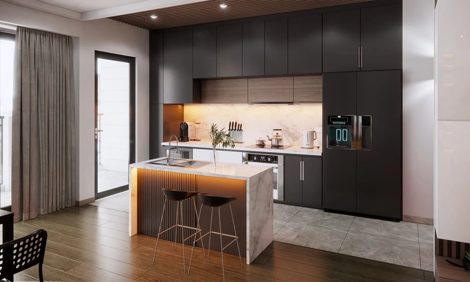 SketchUp Free Vray Living Room - Dining Room Download SketchUp Models Modern Free ID 218000116 (Quoc Anh)