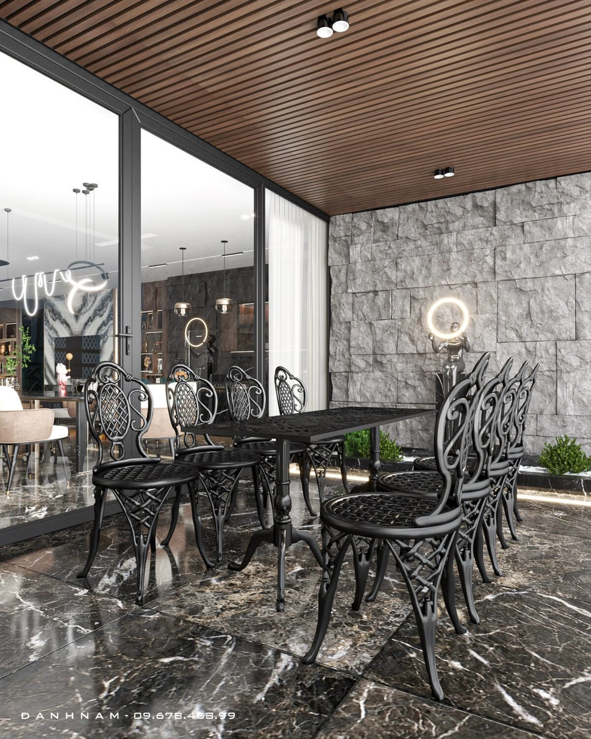 SketchUp Free Vray Living Room - Dining Room Download SketchUp Models Modern Free ID 218000176 (Danh Nam)