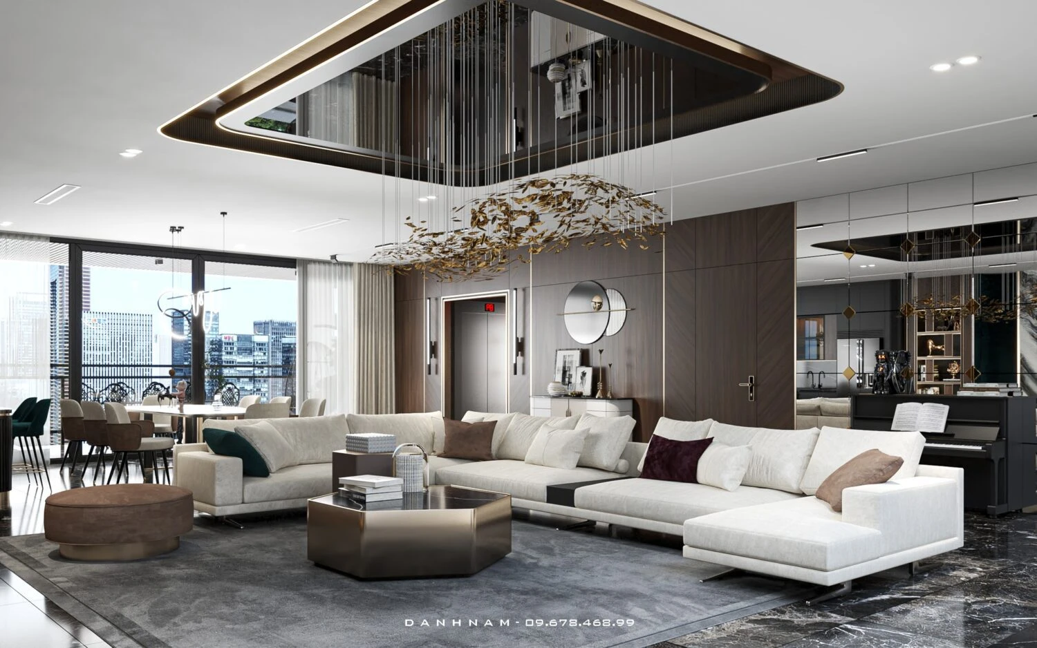 SketchUp Free Vray Living Room - Dining Room Download SketchUp Models Modern Free ID 218000176 (Danh Nam)