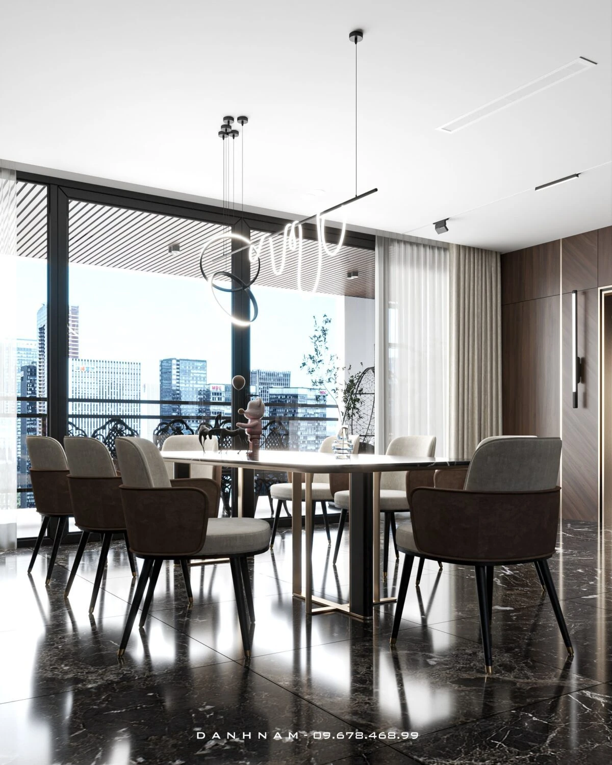 SketchUp Free Vray Living Room - Dining Room Download SketchUp Models Modern Free ID 218000176 (Danh Nam)