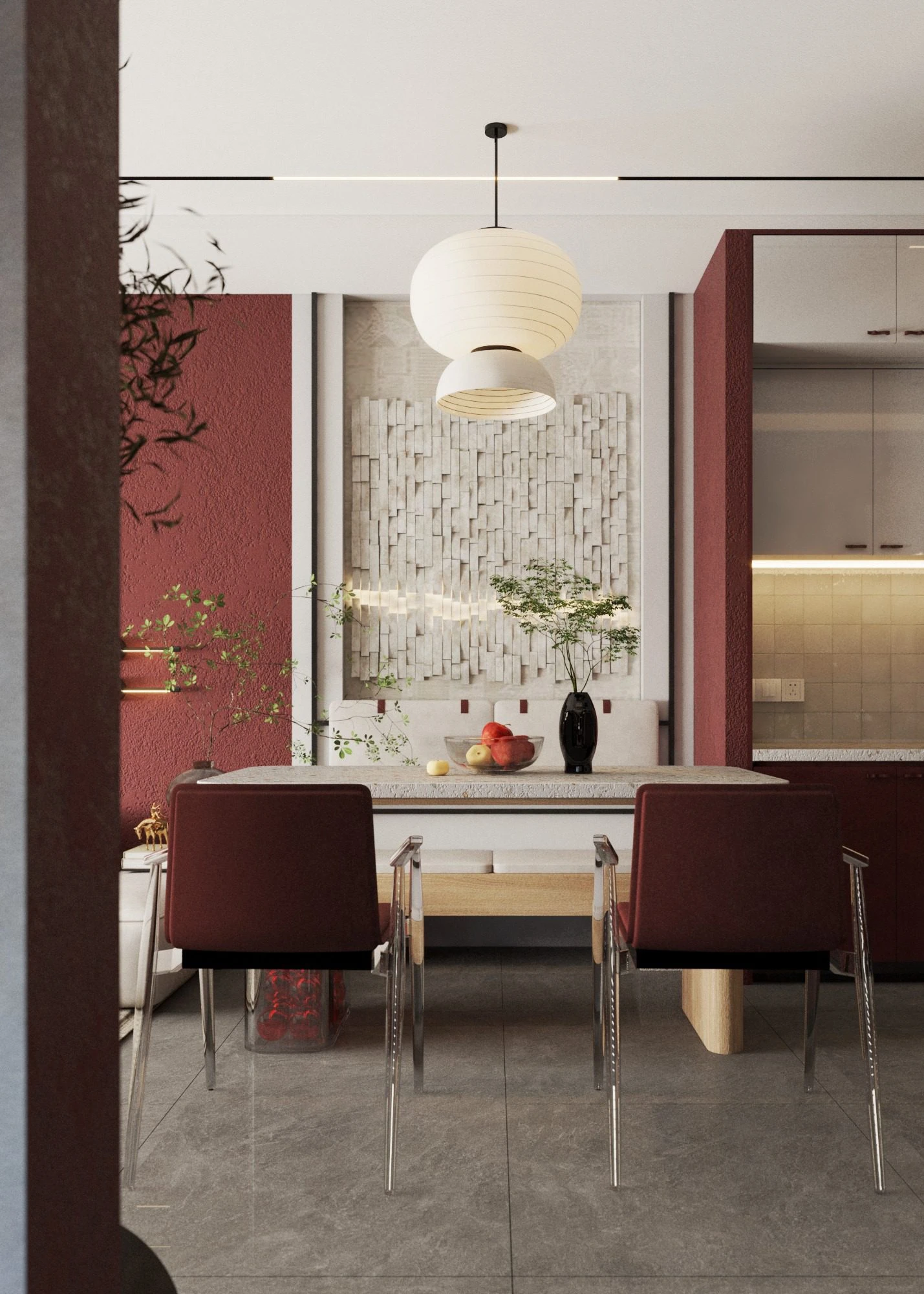 Vray Living Room - Dining Room Download SketchUp Models Modern Free ID 218000206 (Ty Nguyen)