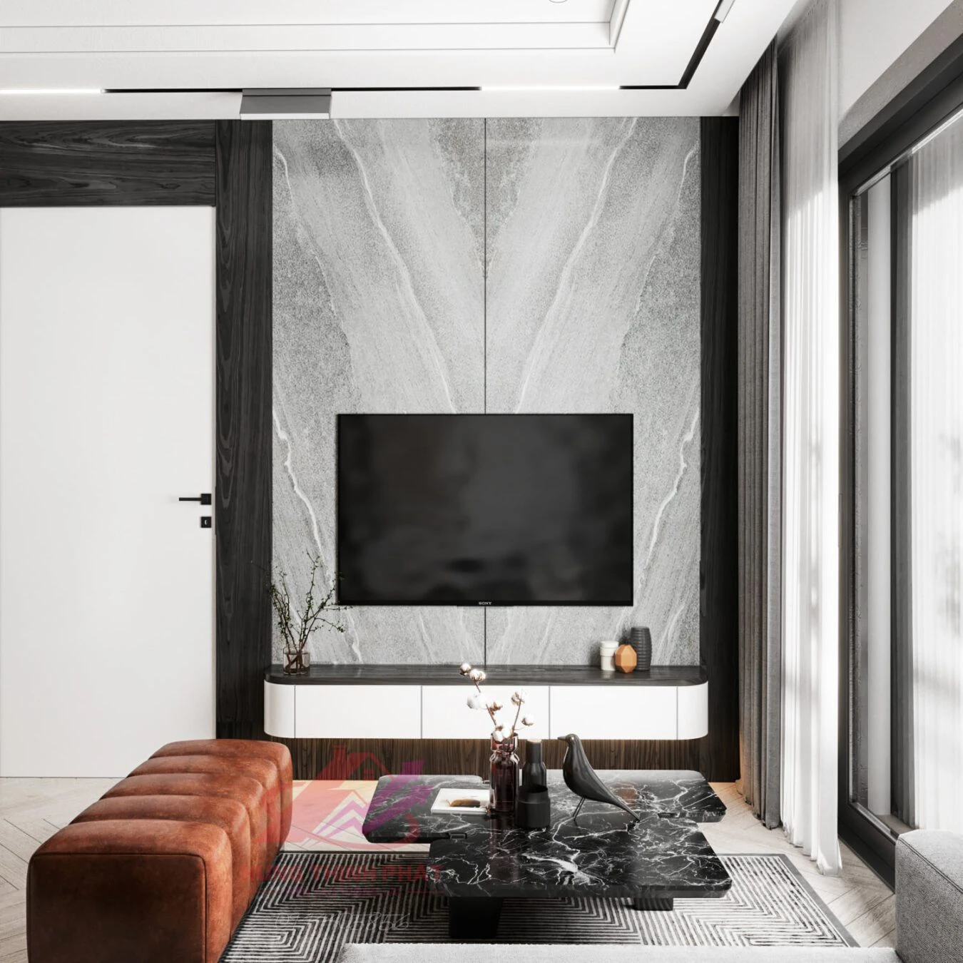 SketchUp Free Vray Living Room - Dining Room Free SketchUp Models Download Modern ID 218000128 (Quang Sang)