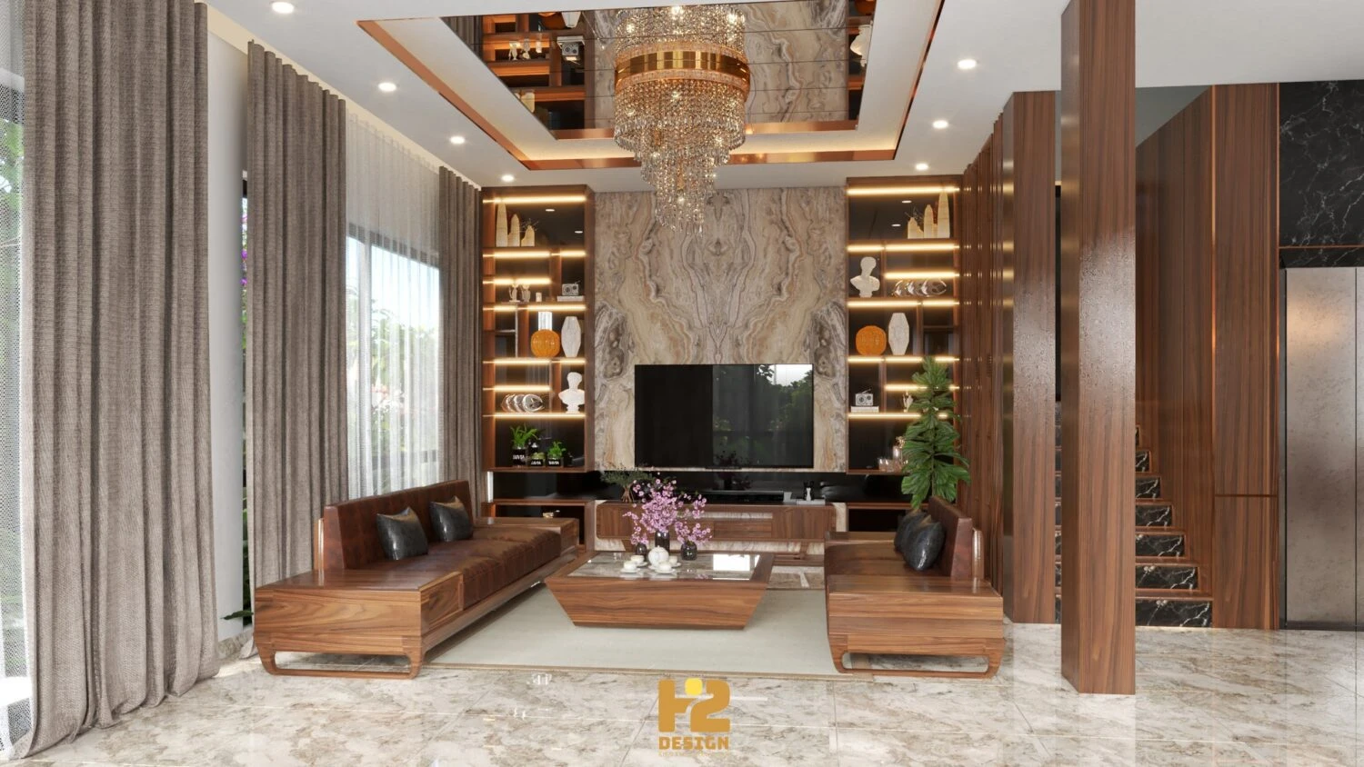 Vray Living Room - Dining Room Free SketchUp Models Download Modern ID 218000158 (Nguyen Hai)