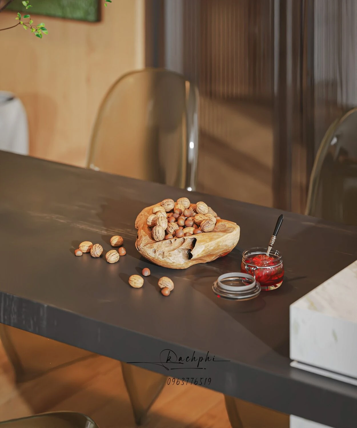 Vray Living Room - Dining Room Free SketchUp Models Download Modern ID 218000188 (Phi Bach)