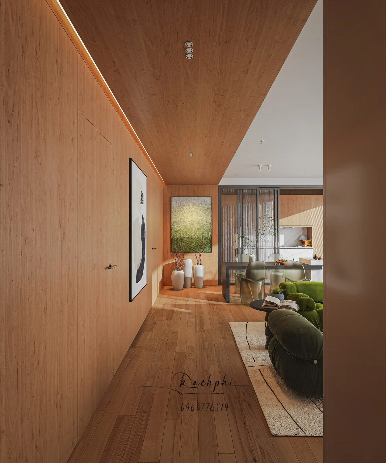 Vray Living Room - Dining Room Free SketchUp Models Download Modern ID 218000188 (Phi Bach)