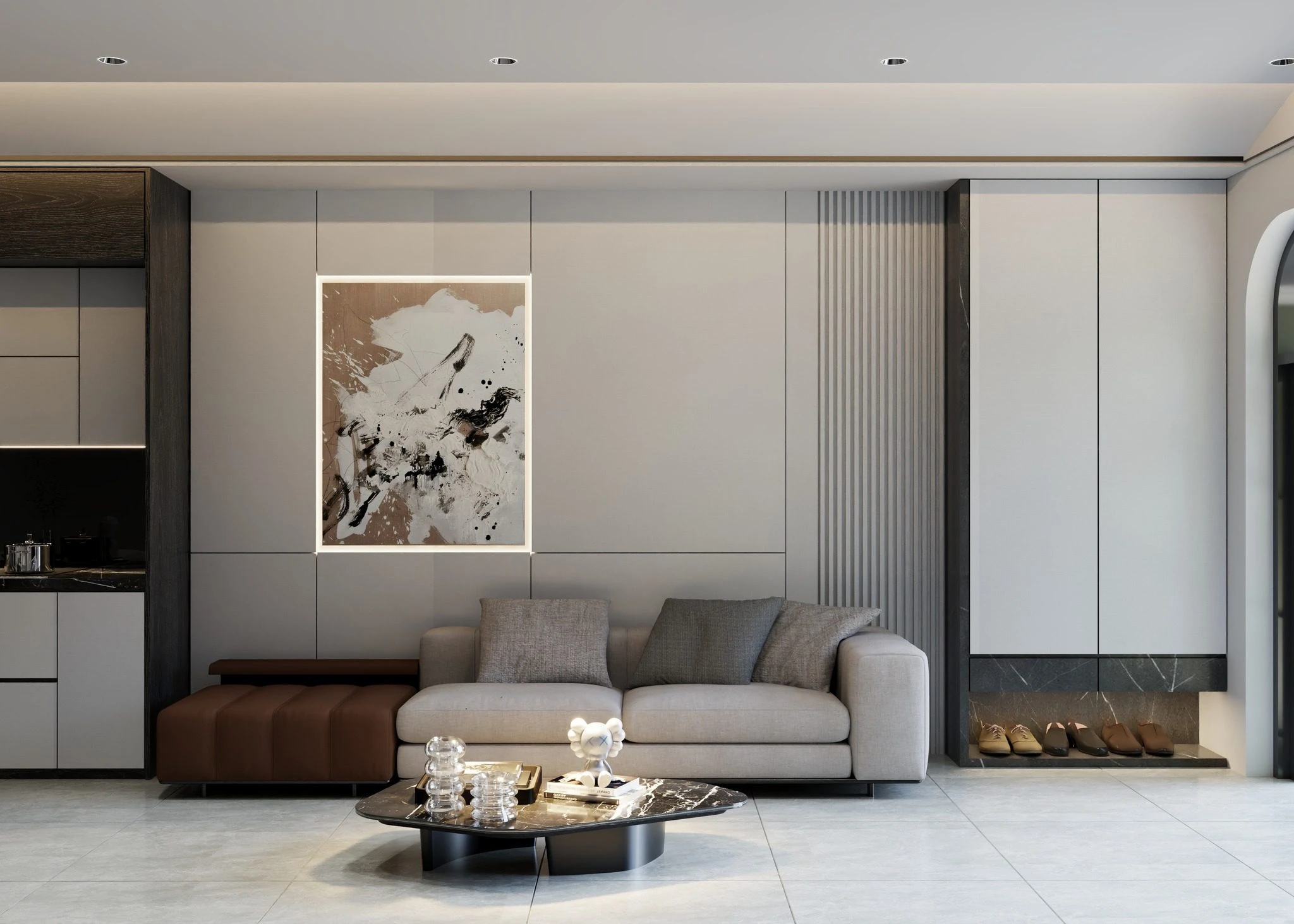 Vray Living Room - Dining Room Free SketchUp Models Download Modern ID 218000218 (Hung Duong Do)