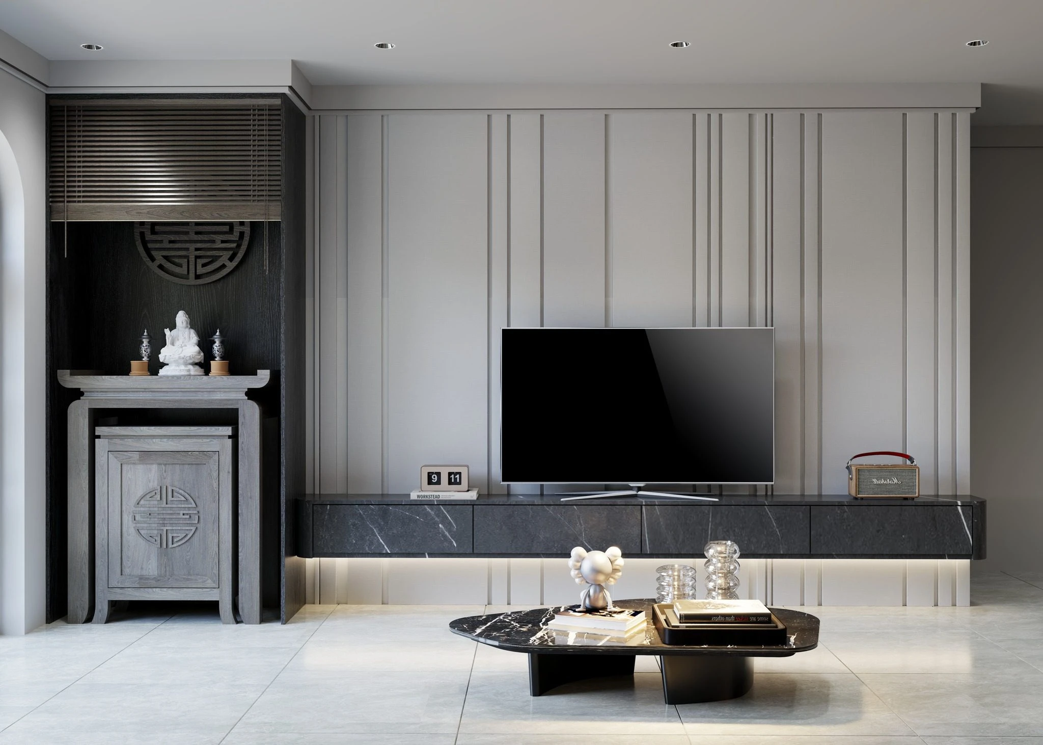 Vray Living Room - Dining Room Free SketchUp Models Download Modern ID 218000218 (Hung Duong Do)