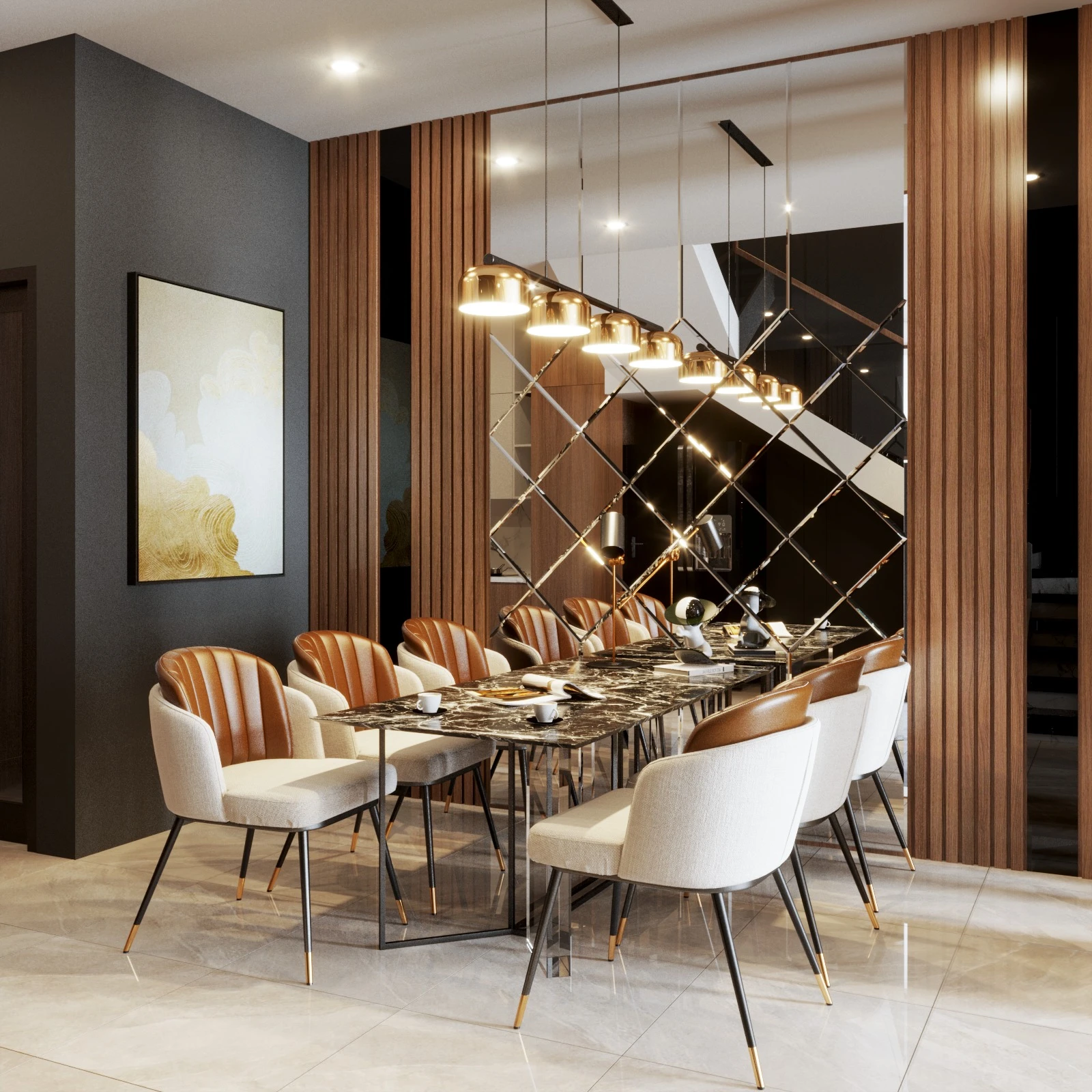 SketchUp Free Vray Living Room - Dining Room Free SketchUp Models Modern Download ID 218000122 (Huy Dang)