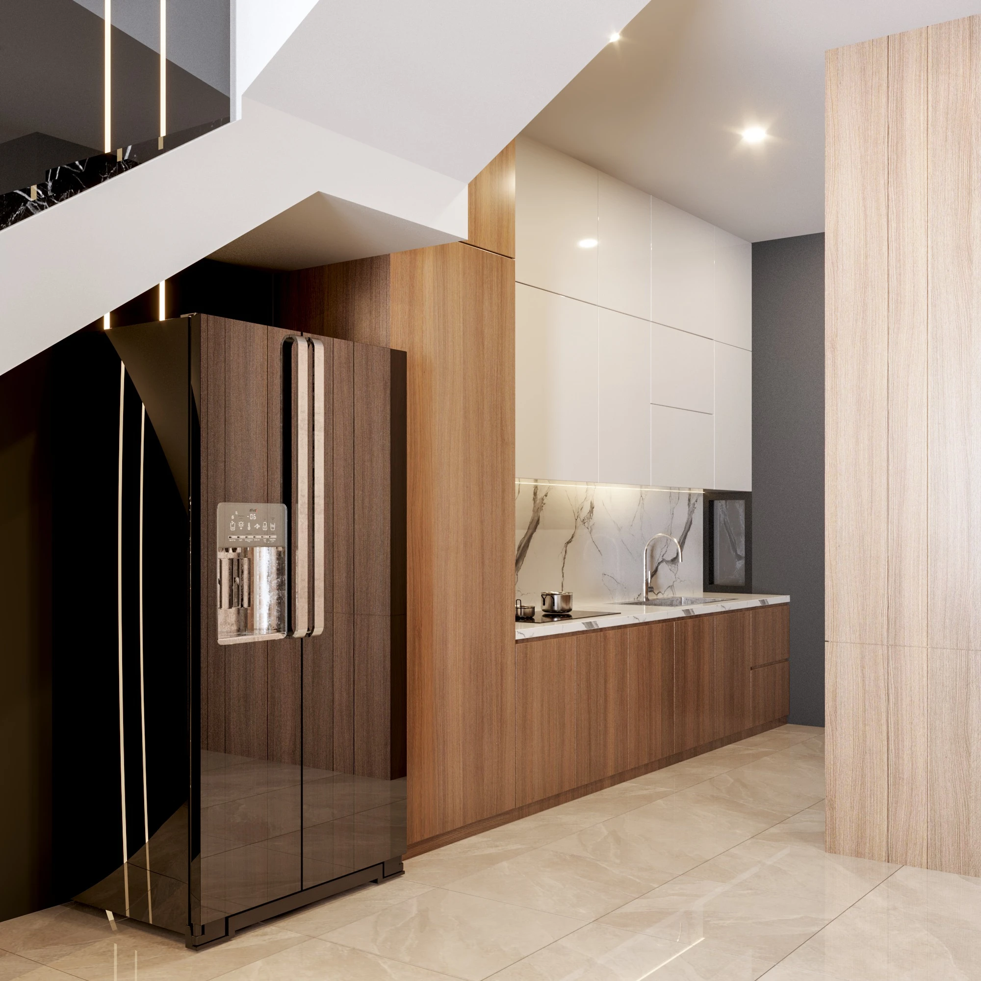 SketchUp Free Vray Living Room - Dining Room Free SketchUp Models Modern Download ID 218000122 (Huy Dang)