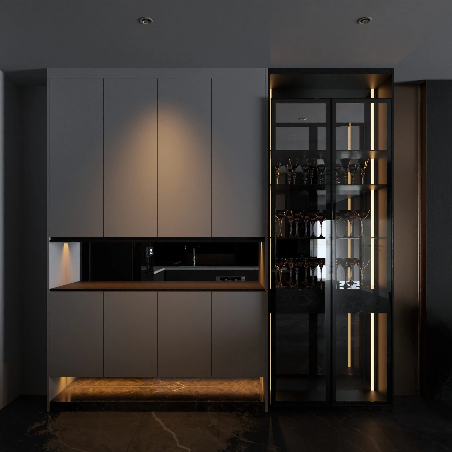 Vray Living Room - Dining Room Free SketchUp Models Modern Download ID 218000212 (Thanh Long)