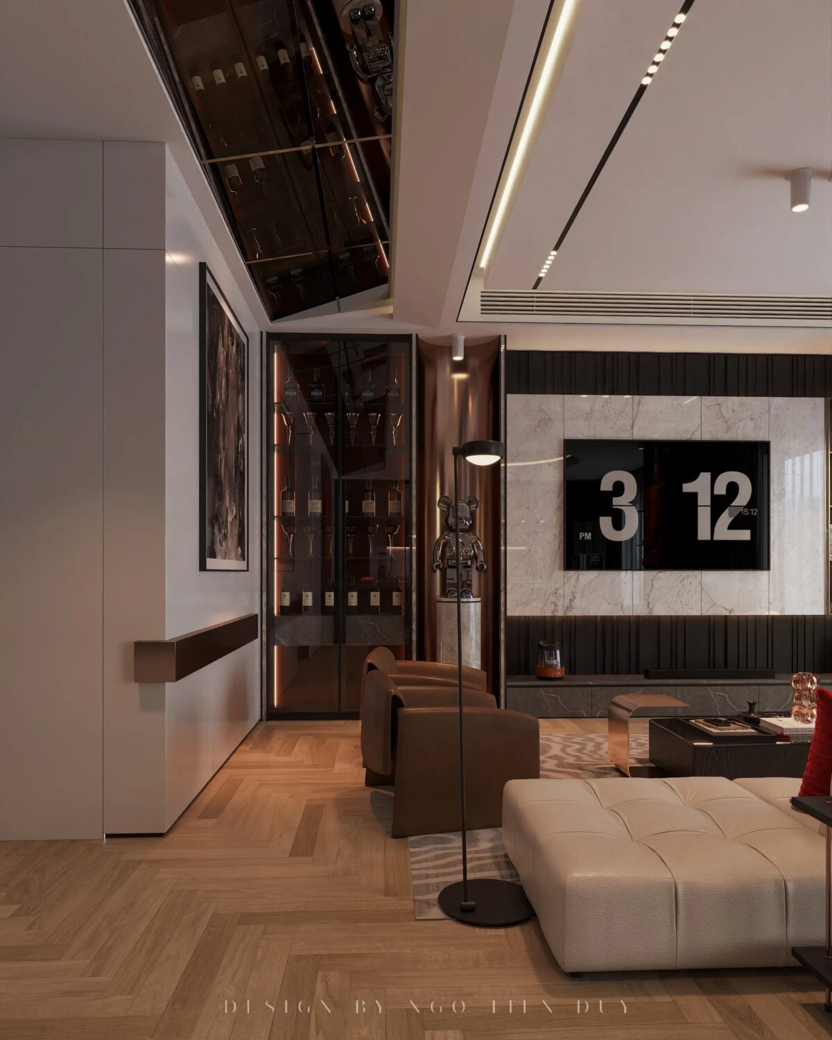 Vray Living Room - Dining Room SketchUp 3D Model Free Download Modern ID 218000200 (Ngo Tien Duy)