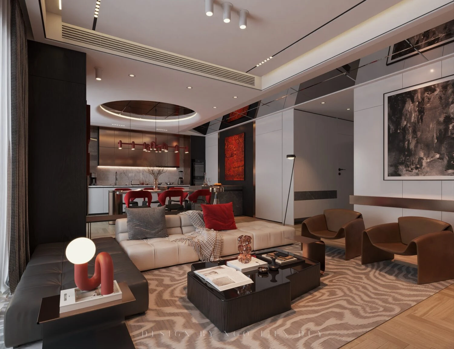 Vray Living Room - Dining Room SketchUp 3D Model Free Download Modern ID 218000200 (Ngo Tien Duy)