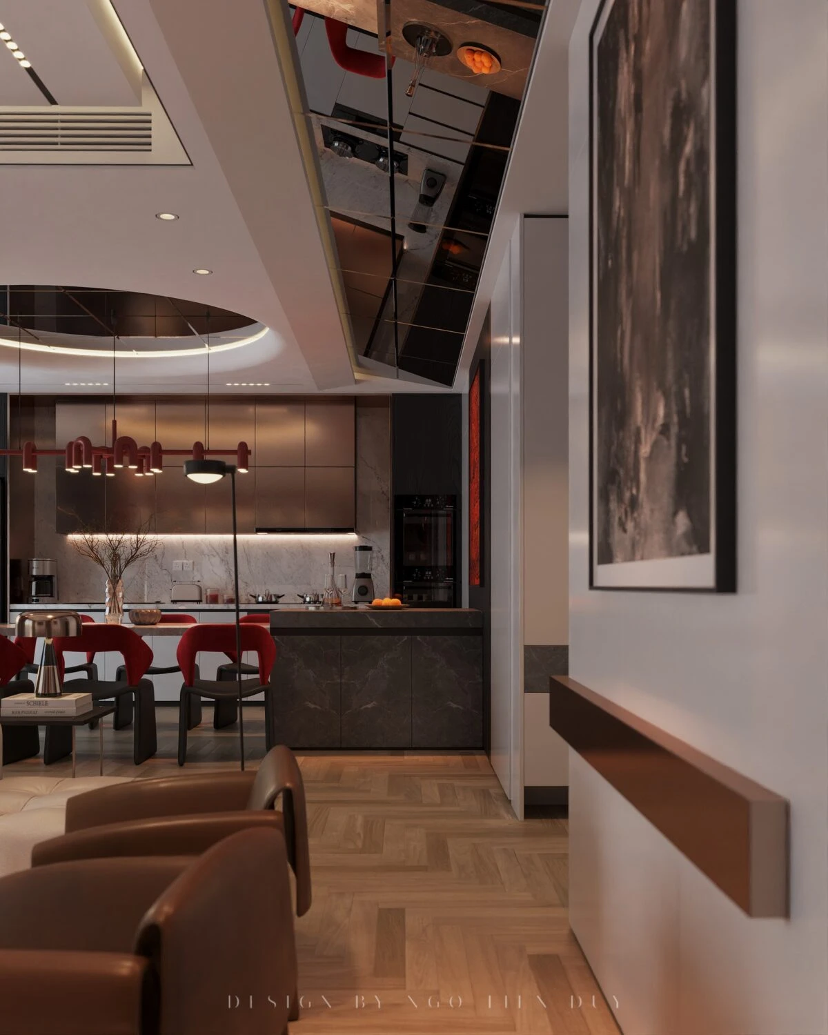 Vray Living Room - Dining Room SketchUp 3D Model Free Download Modern ID 218000200 (Ngo Tien Duy)