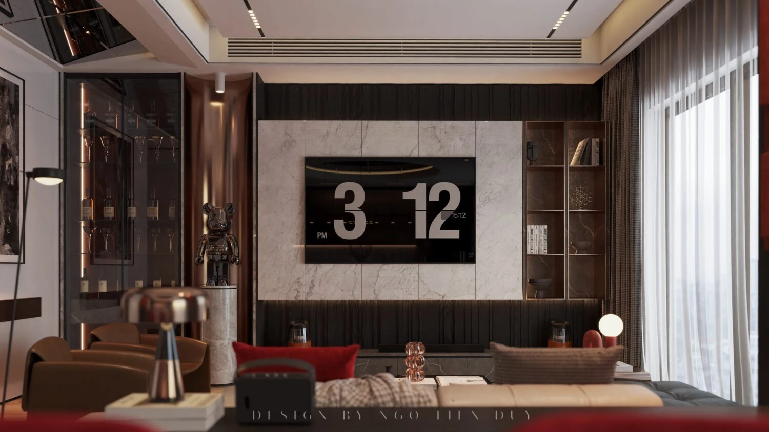 Vray Living Room - Dining Room SketchUp 3D Model Free Download Modern ID 218000200 (Ngo Tien Duy)