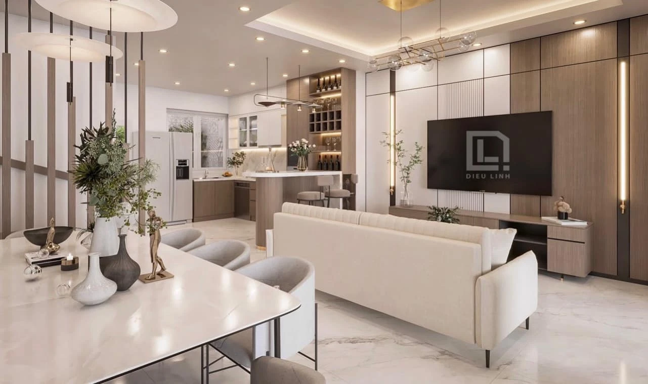 SketchUp Free Vray Living Room - Dining Room SketchUp Free Model Modern Download ID 218000164 (Dieu Linh)