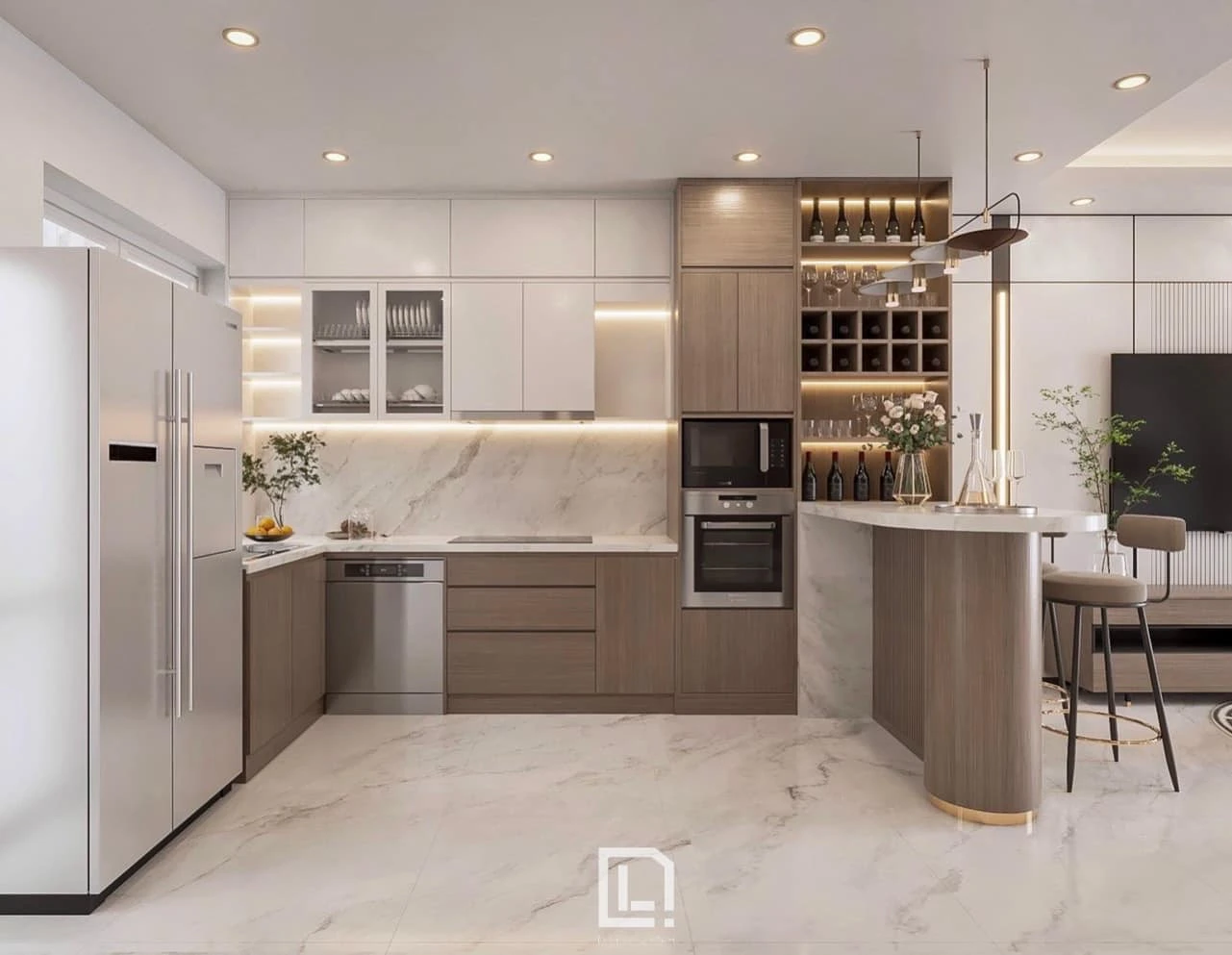 SketchUp Free Vray Living Room - Dining Room SketchUp Free Model Modern Download ID 218000164 (Dieu Linh)