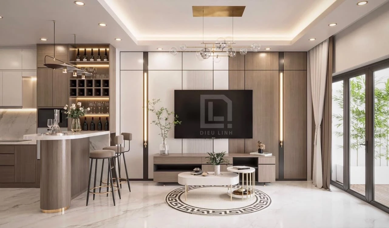 SketchUp Free Vray Living Room - Dining Room SketchUp Free Model Modern Download ID 218000164 (Dieu Linh)