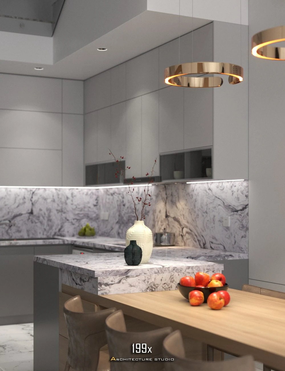 Vray Living Room - Dining Room SketchUp Free Model Modern Download ID 218000194 (My Hong Vu)