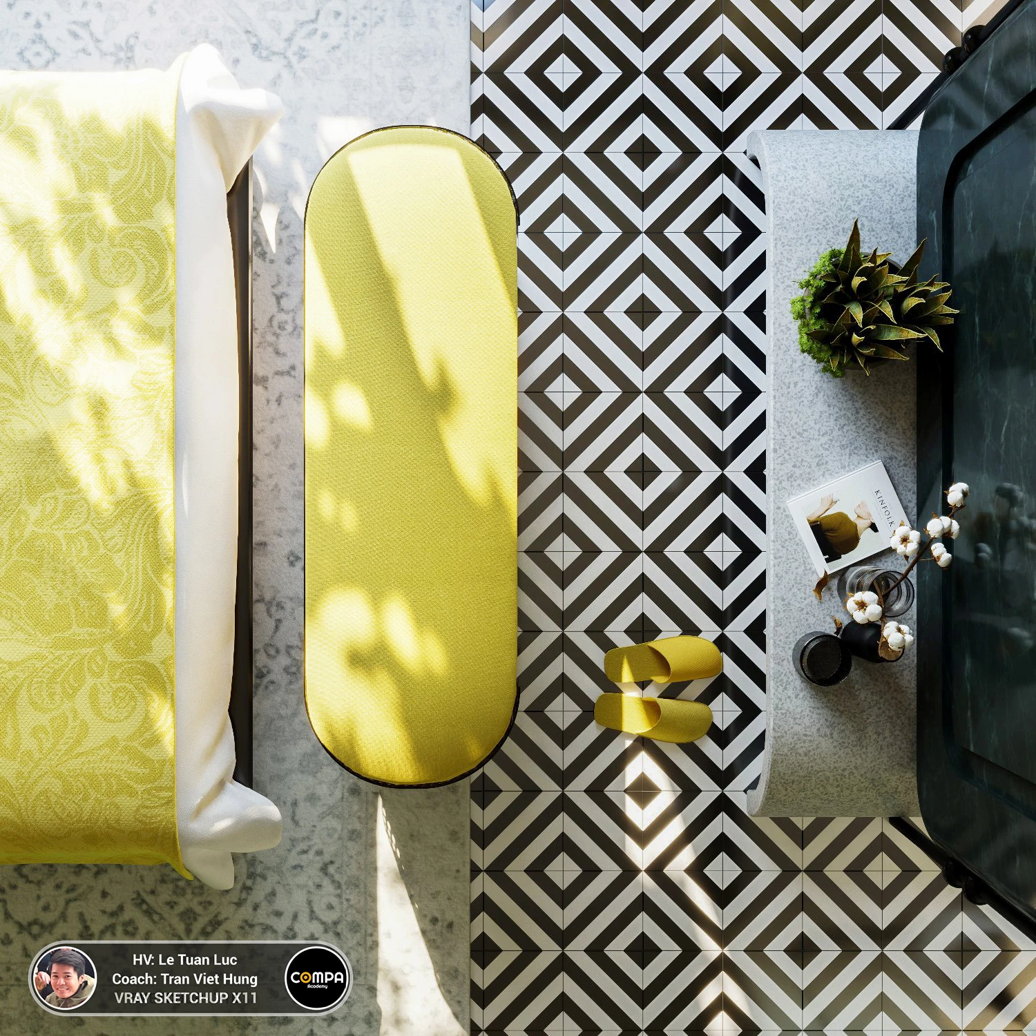 Vray Living Room Free Sketchup Models Download Indochine ID 100000261 (Tran Viet Hung)