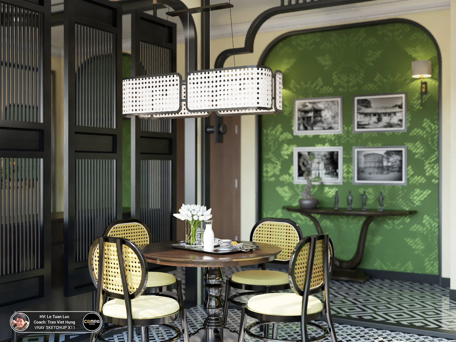 Vray Living Room Free Sketchup Models Download Indochine ID 100000261 (Tran Viet Hung)