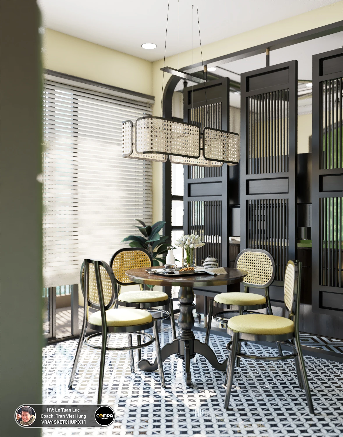 Vray Living Room Free Sketchup Models Download Indochine ID 100000261 (Tran Viet Hung)