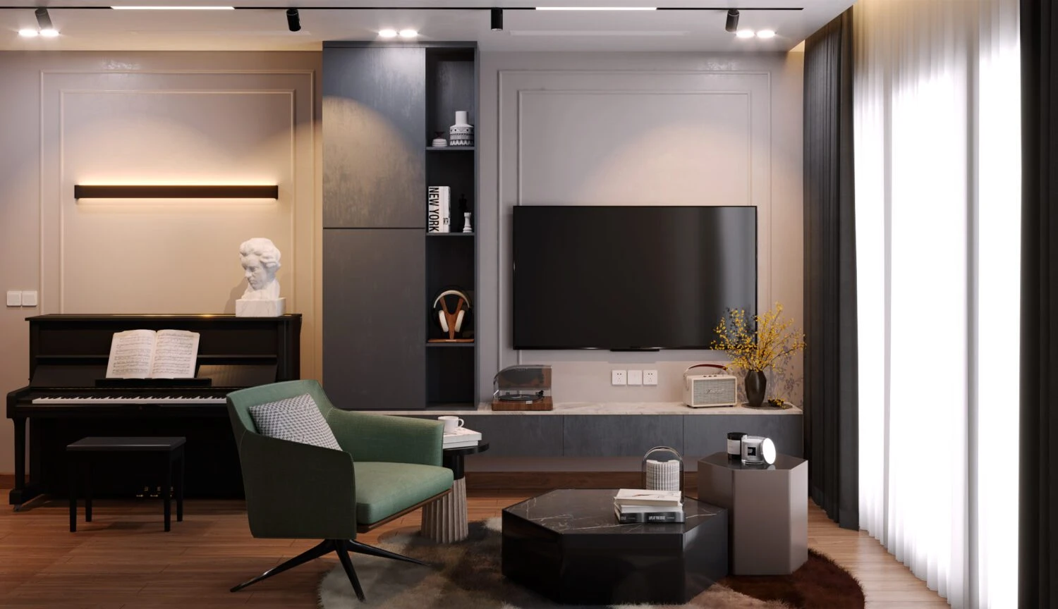 Vray Living Room SketchUp Free Model Modern Download ID 100000364 (Duy Minh)